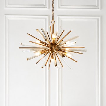 Endon 81936 - Lámpara colgante con cadena 6xE14/40W/230V acabado dorado