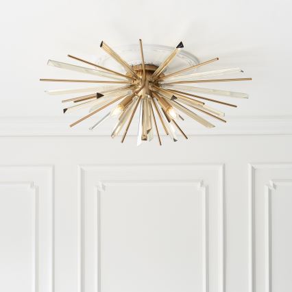 Endon 81937 - Lámpara de techo 4xE14/40W/230V, diámetro 80 cm, acabado dorado