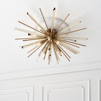 Endon 81937 - Lámpara de techo 4xE14/40W/230V, diámetro 80 cm, acabado dorado