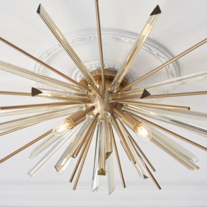 Endon 81937 - Lámpara de techo 4xE14/40W/230V, diámetro 80 cm, acabado dorado