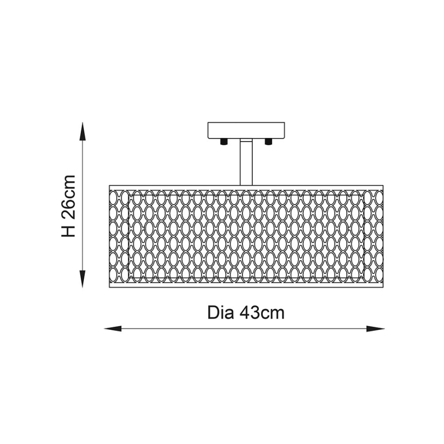 Endon 81966 - Lámpara de techo CORDERO 3xE27/10W/230V cromo mate