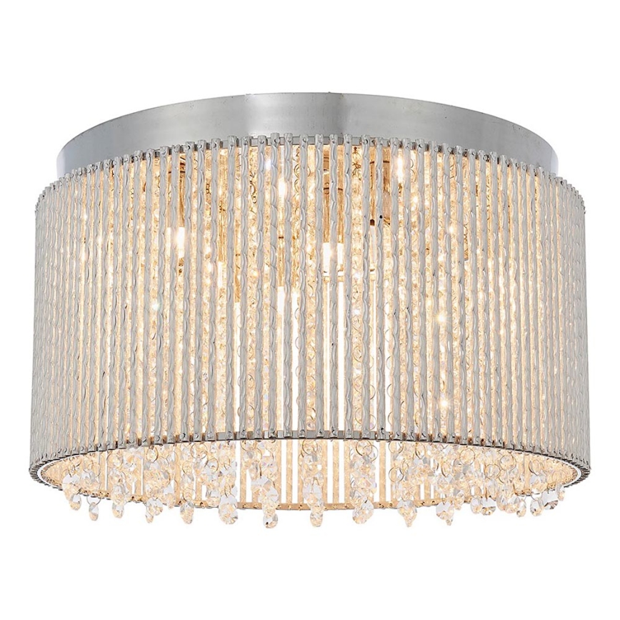 Endon 81980 - Plafón de cristal GALINA 10xG9/25W/230V cromo mate