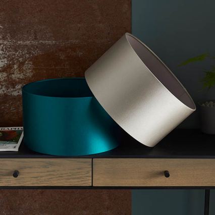 Endon 90024 - Pantalla de repuesto para lámpara de mesa E27, diámetro 38 cm, gris