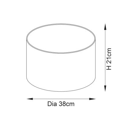 Endon 90024 - Pantalla de repuesto para lámpara de mesa E27, diámetro 38 cm, gris
