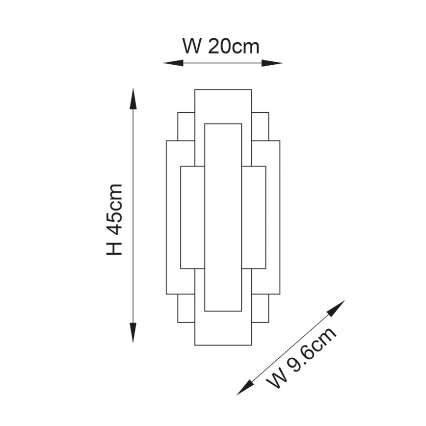 Endon 90451 - Aplique de pared ALZARE 2xG9/3W/230V blanco patinado