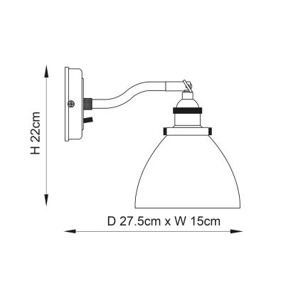 Endon 91739 - Aplique de pared orientable HANSEN 1xE14/40W/230V cromo mate
