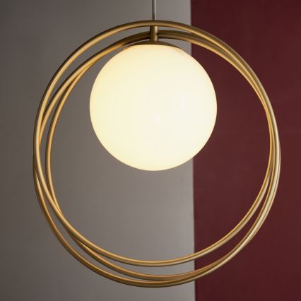Endon 92488 - Lámpara colgante con cable EMILIO 1xE27/10W/230V dorado/blanco