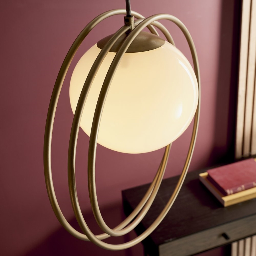 Endon 92488 - Lámpara colgante con cable EMILIO 1xE27/10W/230V dorado/blanco