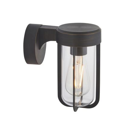 Endon 92857 - Aplique de pared para baño 1xE27/6W/230V IP44 bronce/negro