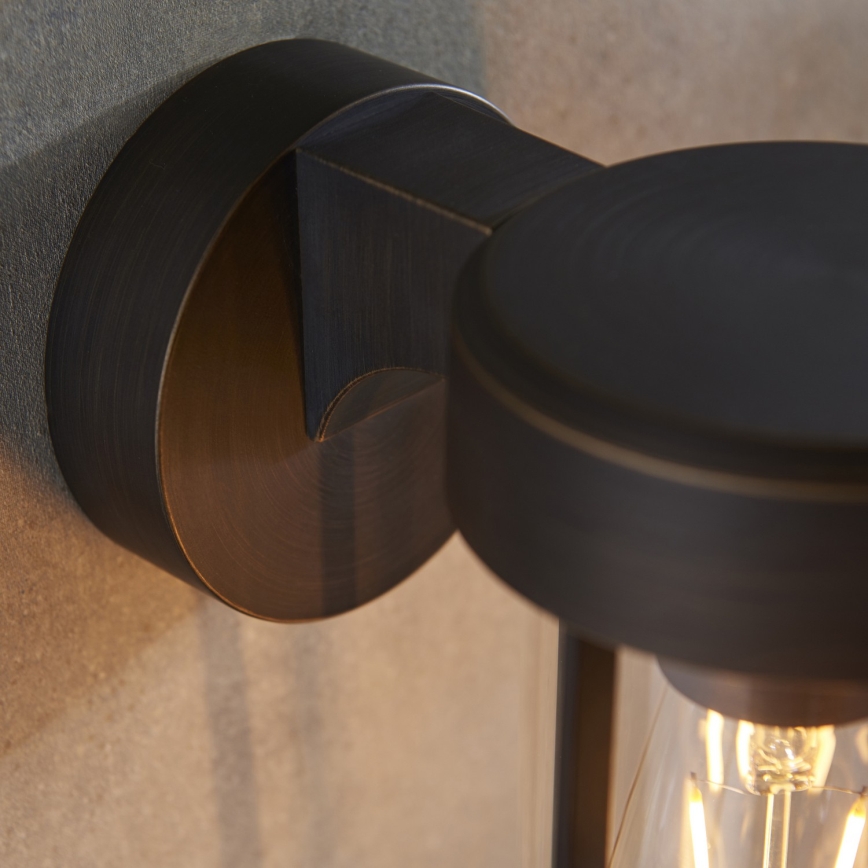 Endon 92857 - Aplique de pared para baño 1xE27/6W/230V IP44 bronce/negro