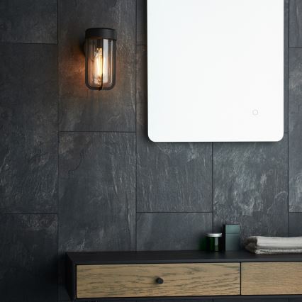 Endon 92859 - Aplique de pared para baño 1xE27/6W/230V IP44 negro