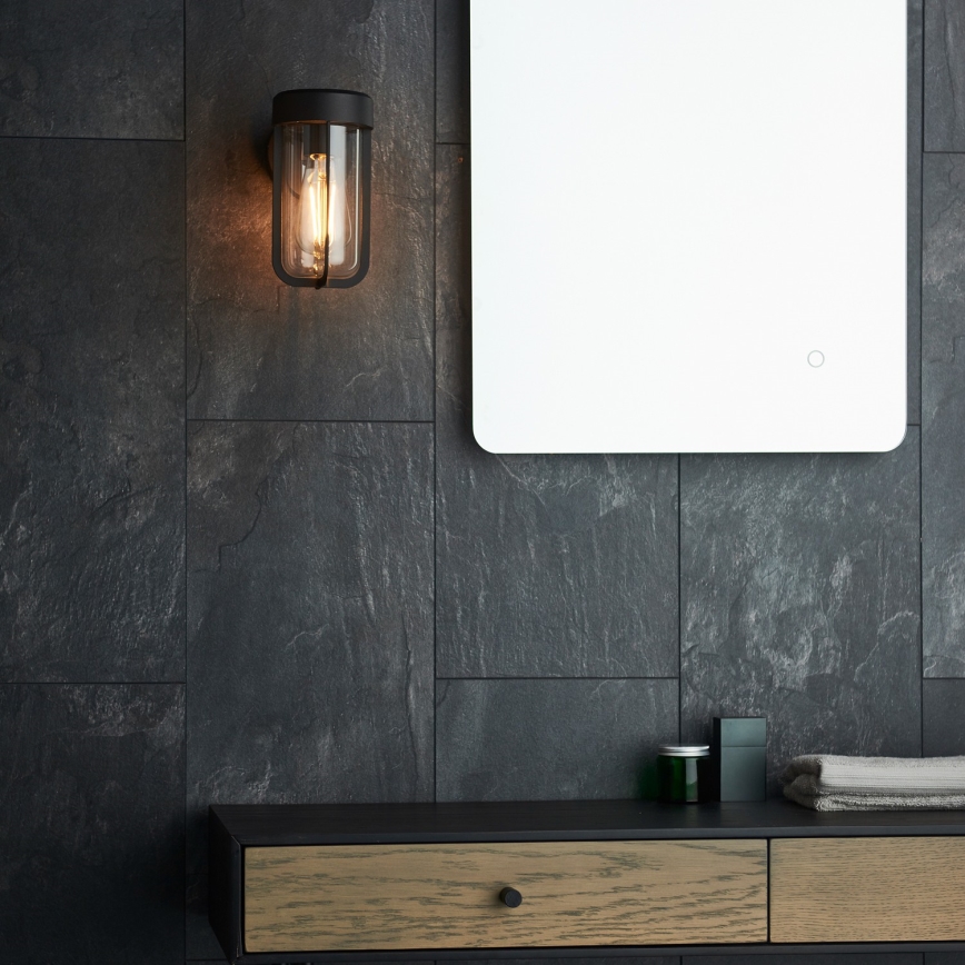 Endon 92859 - Aplique de pared para baño 1xE27/6W/230V IP44 negro