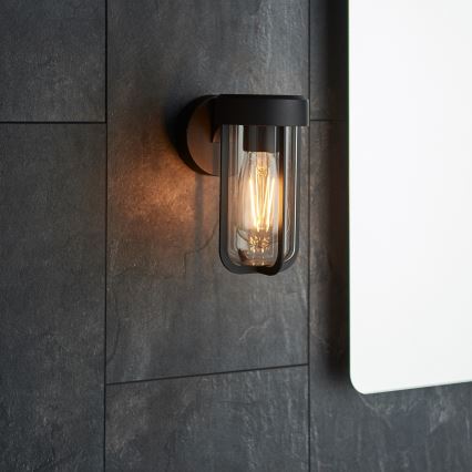 Endon 92859 - Aplique de pared para baño 1xE27/6W/230V IP44 negro