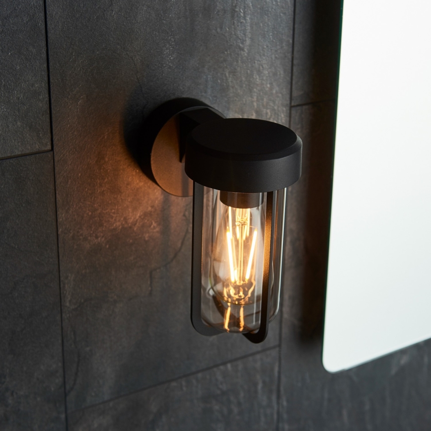 Endon 92859 - Aplique de pared para baño 1xE27/6W/230V IP44 negro