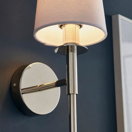 Endon 92949 - Aplique de pared 1xE14/6W/230V blanco/cromo brillante
