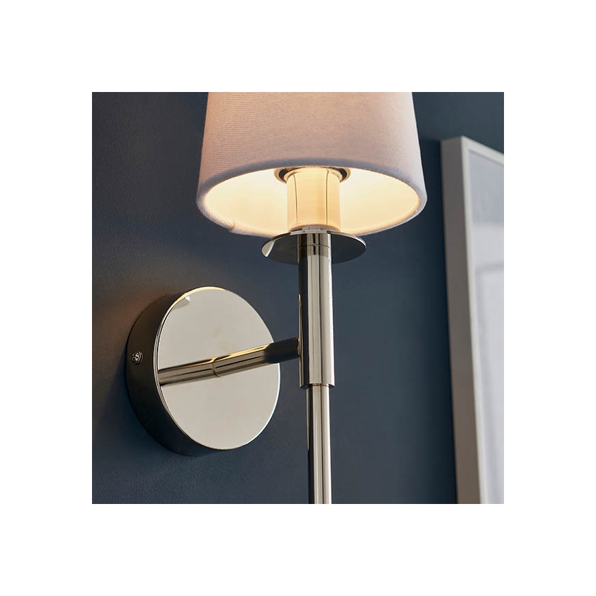 Endon 92949 - Aplique de pared 1xE14/6W/230V blanco/cromo brillante