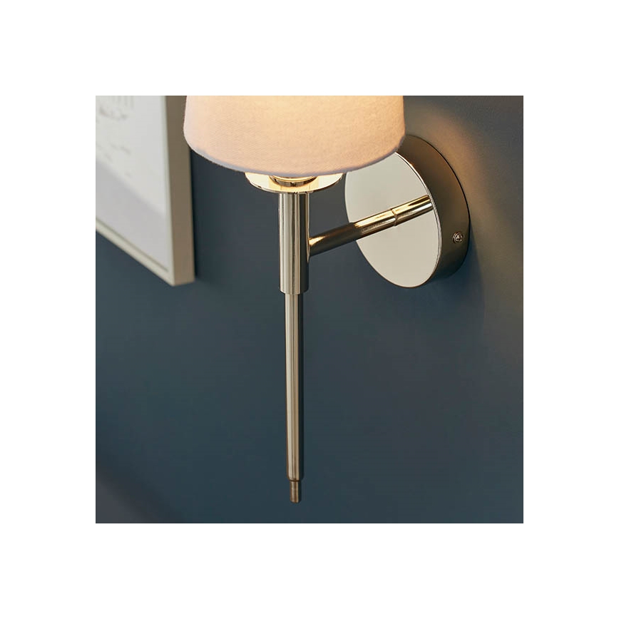 Endon 92949 - Aplique de pared 1xE14/6W/230V blanco/cromo brillante