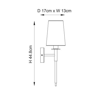 Endon 92949 - Aplique de pared 1xE14/6W/230V blanco/cromo brillante