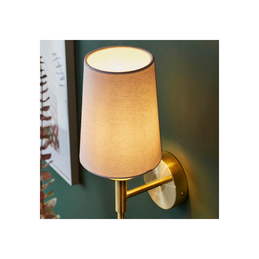 Endon 92955 - Aplique de pared 1xE14/6W/230V blanco/dorado
