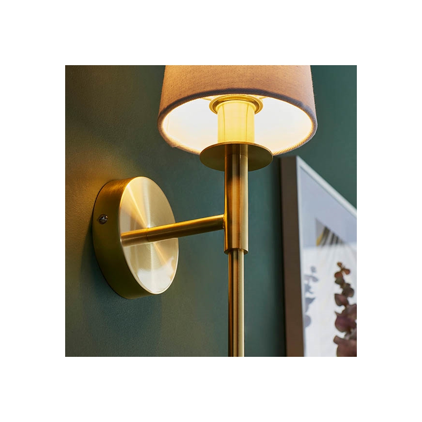Endon 92955 - Aplique de pared 1xE14/6W/230V blanco/dorado