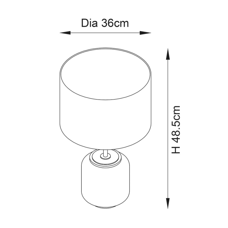Endon 93067 - Lámpara de mesa ZINNIA 1xE27/10W/230V azul/dorada