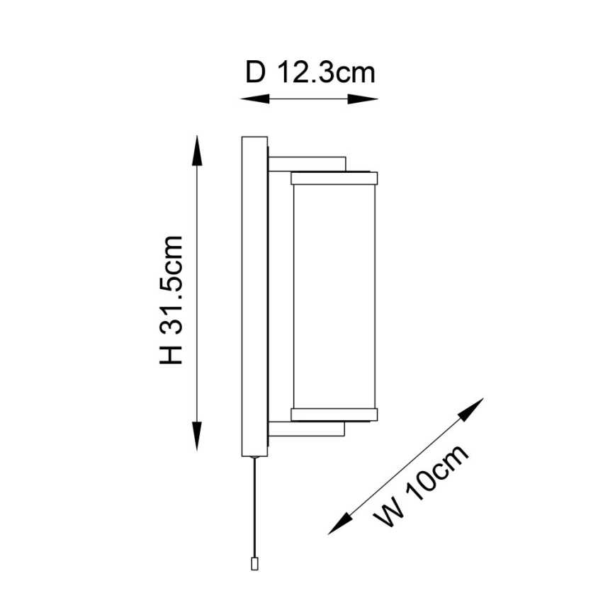 Endon 94075 - Aplique de baño TAYLOR 1xE27/10W/230V IP44 dorado
