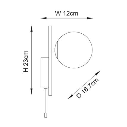 Endon 94081 - Aplique de pared para baño SPA 1xG9/3W/230V IP44 negro