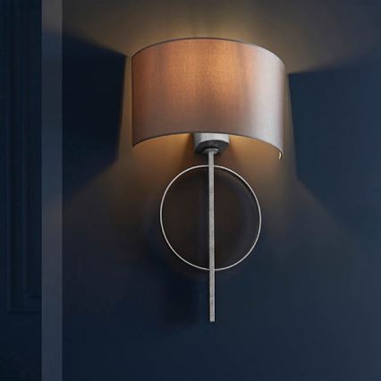 Endon 95214 - Aplique de pared 1xE27/10W/230V gris