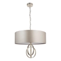 Endon 95215 - Lámpara colgante con cadena 5xE27/10W/230V diámetro 70 cm gris