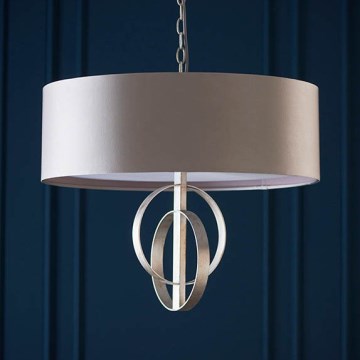 Endon 95215 - Lámpara colgante con cadena 5xE27/10W/230V diámetro 70 cm gris