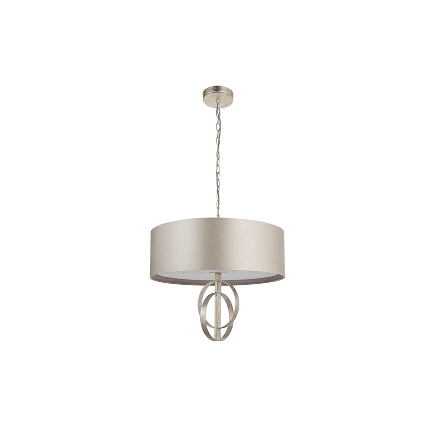 Endon 95216 - Lámpara colgante con cadena 3xE27/10W/230V Ø 60 cm gris