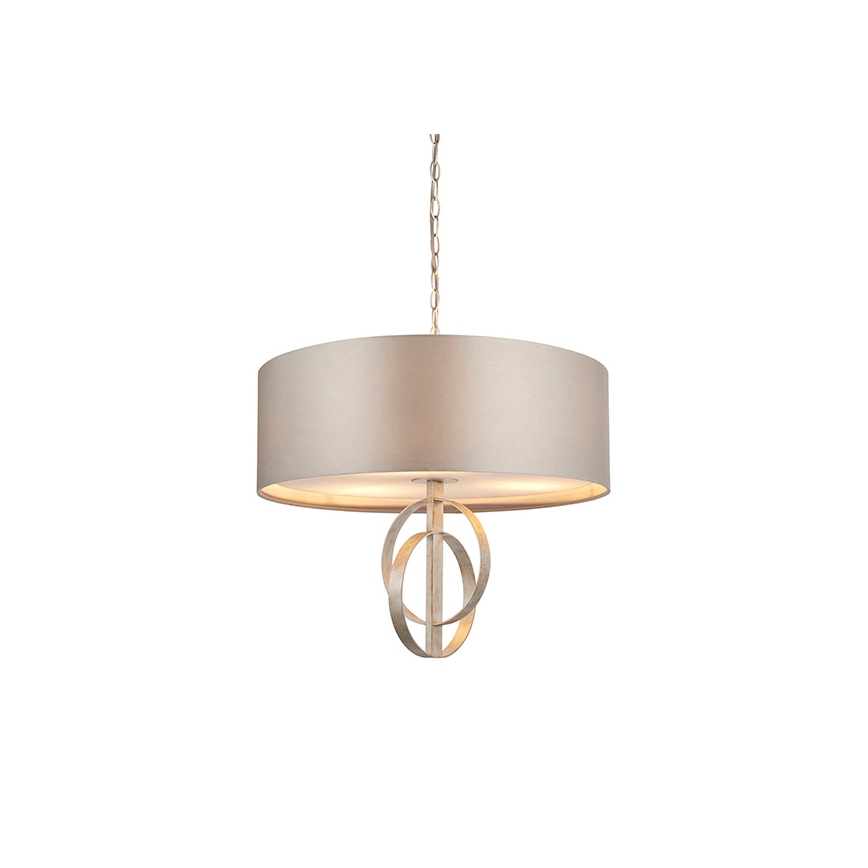 Endon 95216 - Lámpara colgante con cadena 3xE27/10W/230V Ø 60 cm gris