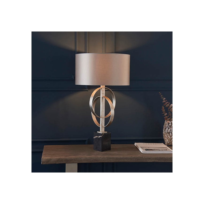 Endon 95217 - Lámpara de mesa 1xE27/10W/230V gris/negro