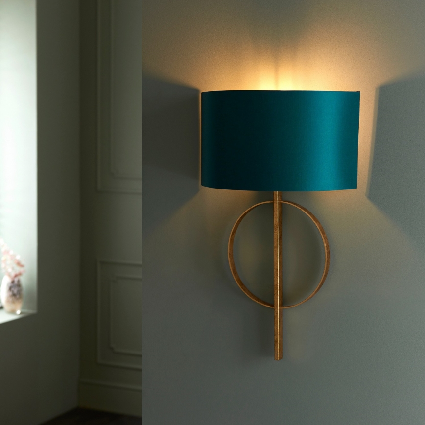 Endon 95218 - Lámpara de pared 1xE27/10W/230V azul/latón