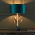 Endon 95221 - Lámpara de mesa 1xE27/10W/230V azul/latón/negro