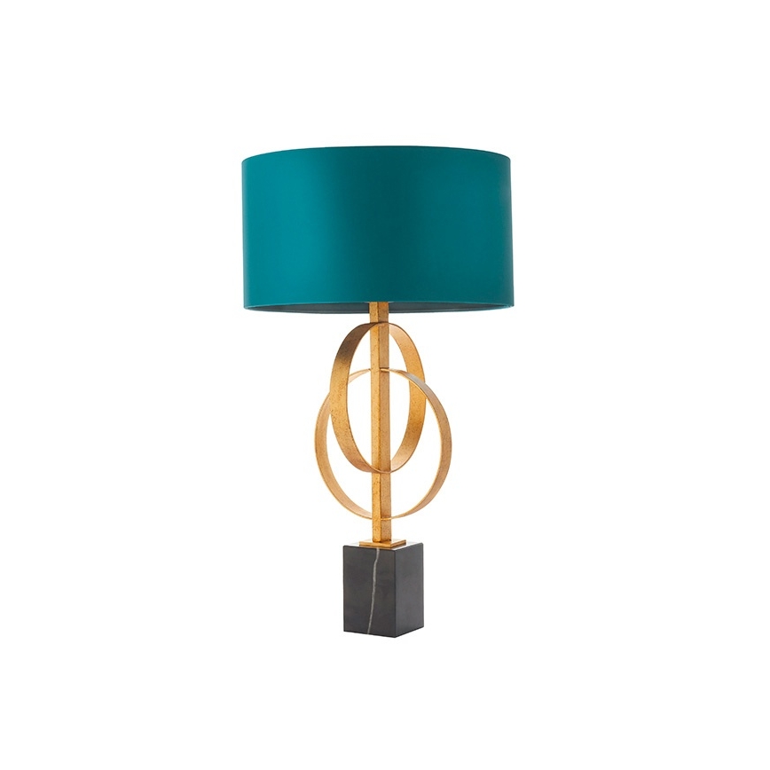 Endon 95221 - Lámpara de mesa 1xE27/10W/230V azul/latón/negro