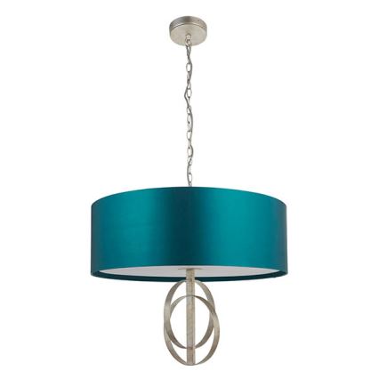 Endon 95223 - Lámpara colgante con cadena 5xE27/10W/230V Ø 70 cm azul/gris
