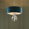 Endon 95224 - Lámpara colgante con cadena 3xE27/10W/230V Ø 60 cm azul/gris