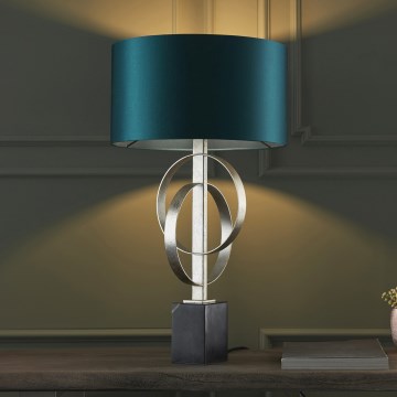 Endon 95225 - Lámpara de mesa 1xE27/10W/230V azul/gris/negro