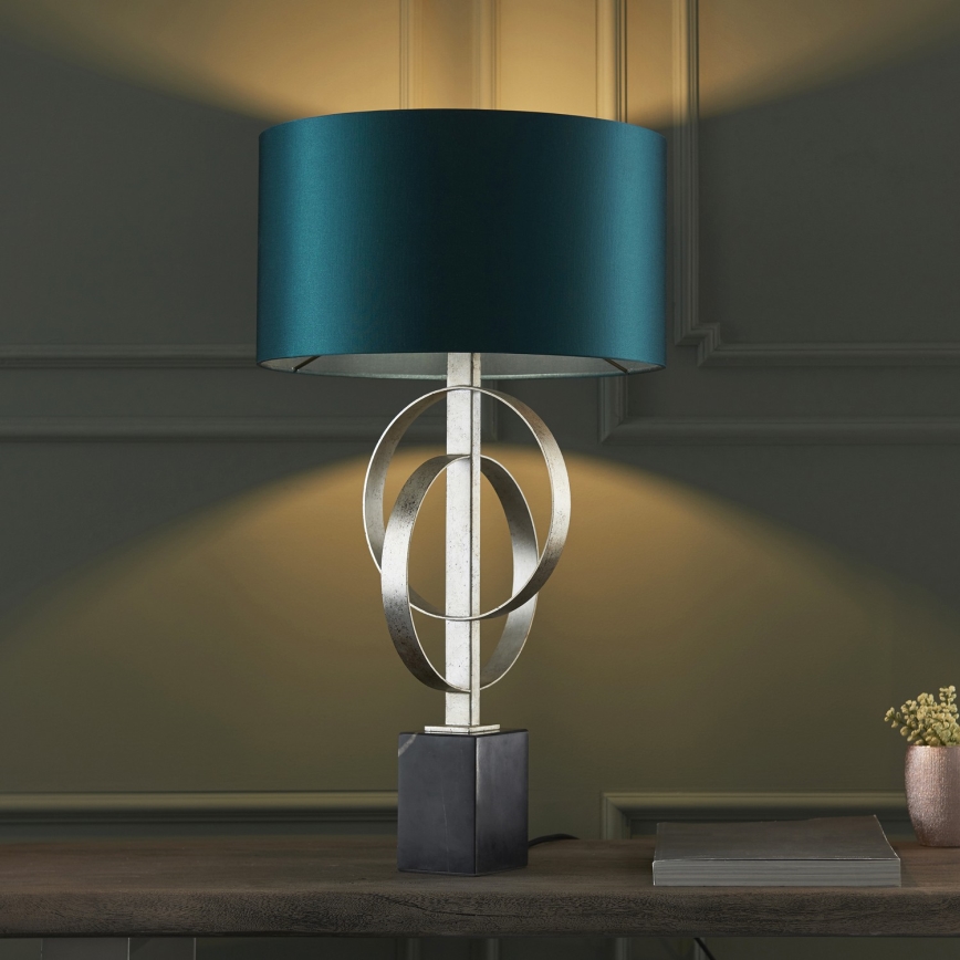 Endon 95225 - Lámpara de mesa 1xE27/10W/230V azul/gris/negro