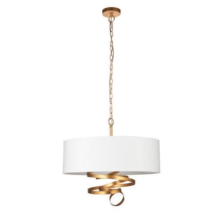 Endon 95268 - Lámpara de araña con cadena 3xE14/6W/230V Ø 60 cm blanco/latón