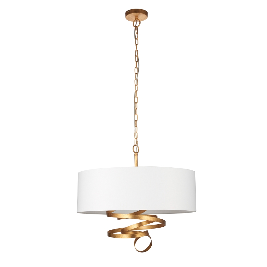 Endon 95268 - Lámpara de araña con cadena 3xE14/6W/230V Ø 60 cm blanco/latón