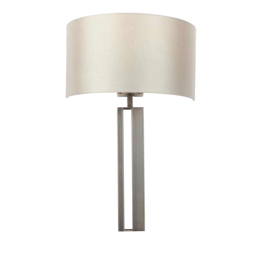Endon 95449 - Aplique de pared 1xE27/10W/230V beige/cromo mate