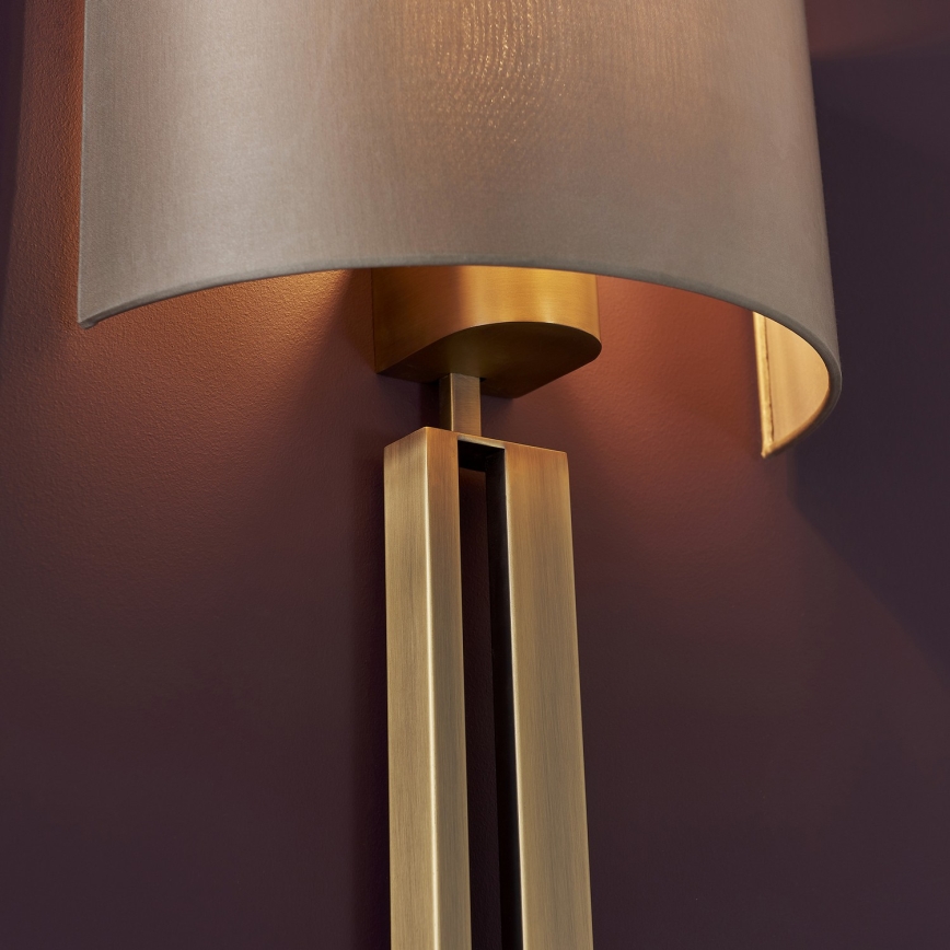 Endon 95452 - Aplique de pared 1xE27/10W/230V beige/dorado