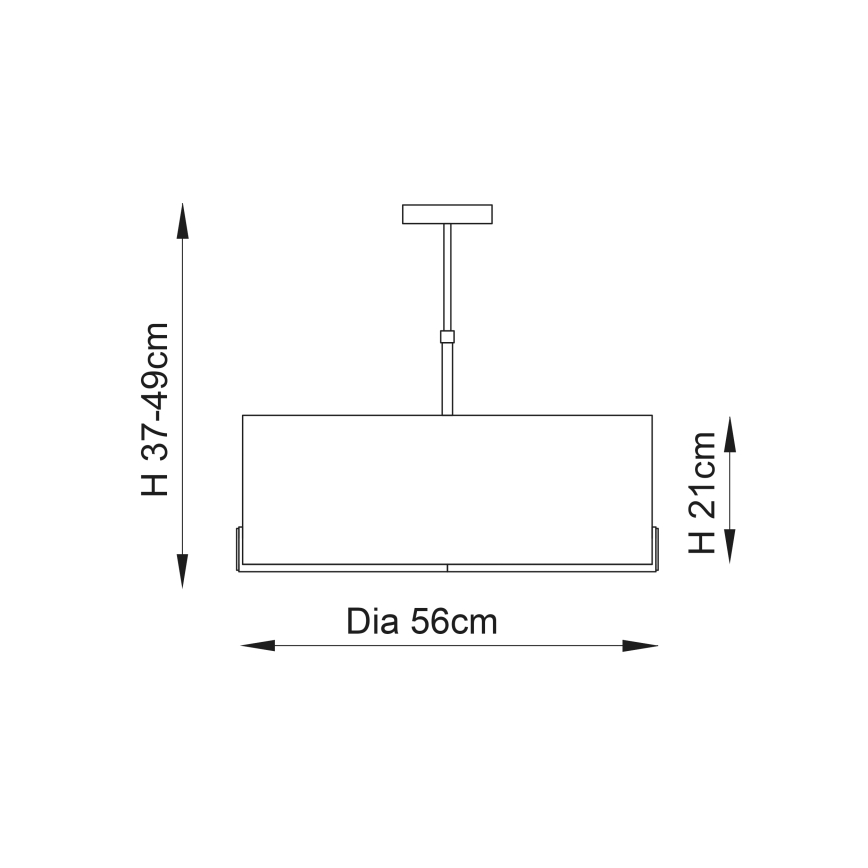 Endon 95834 - Lámpara colgante HAYFIELD 3xE27/40W/230V cromo mate/beige