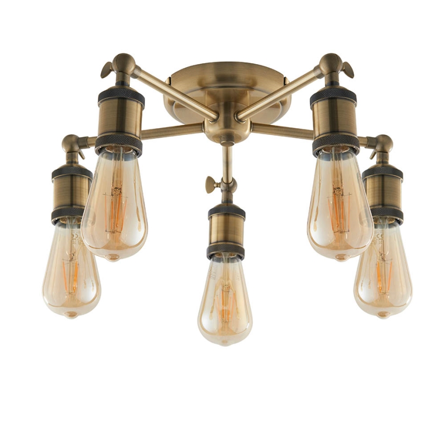Endon 97244 - Lámpara de focos HAL 5xE27/40W/230V latón