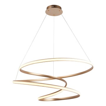 Endon 97639 - Lámpara colgante LED regulable con cable TWIRL LED/88W/230V 3000K dorada