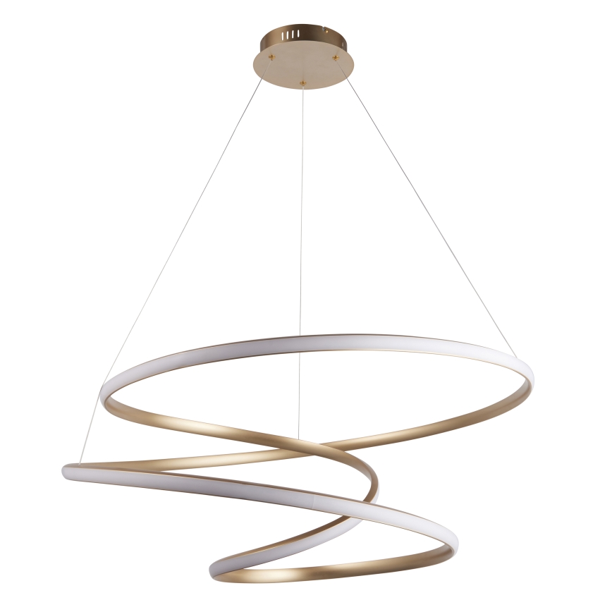 Endon 97639 - Lámpara colgante LED regulable con cable TWIRL LED/88W/230V 3000K dorada