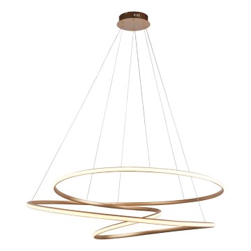 Endon 97645 - Lámpara colgante LED regulable con cable TWIRL LED/131W/230V 3000K dorada