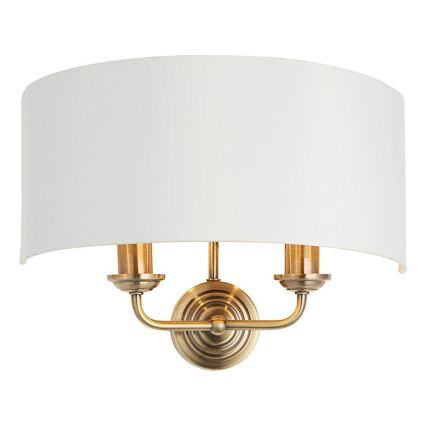 Endon 98937 - Aplique HIGHCLERE 2xE14/40W/230V blanco/latón
